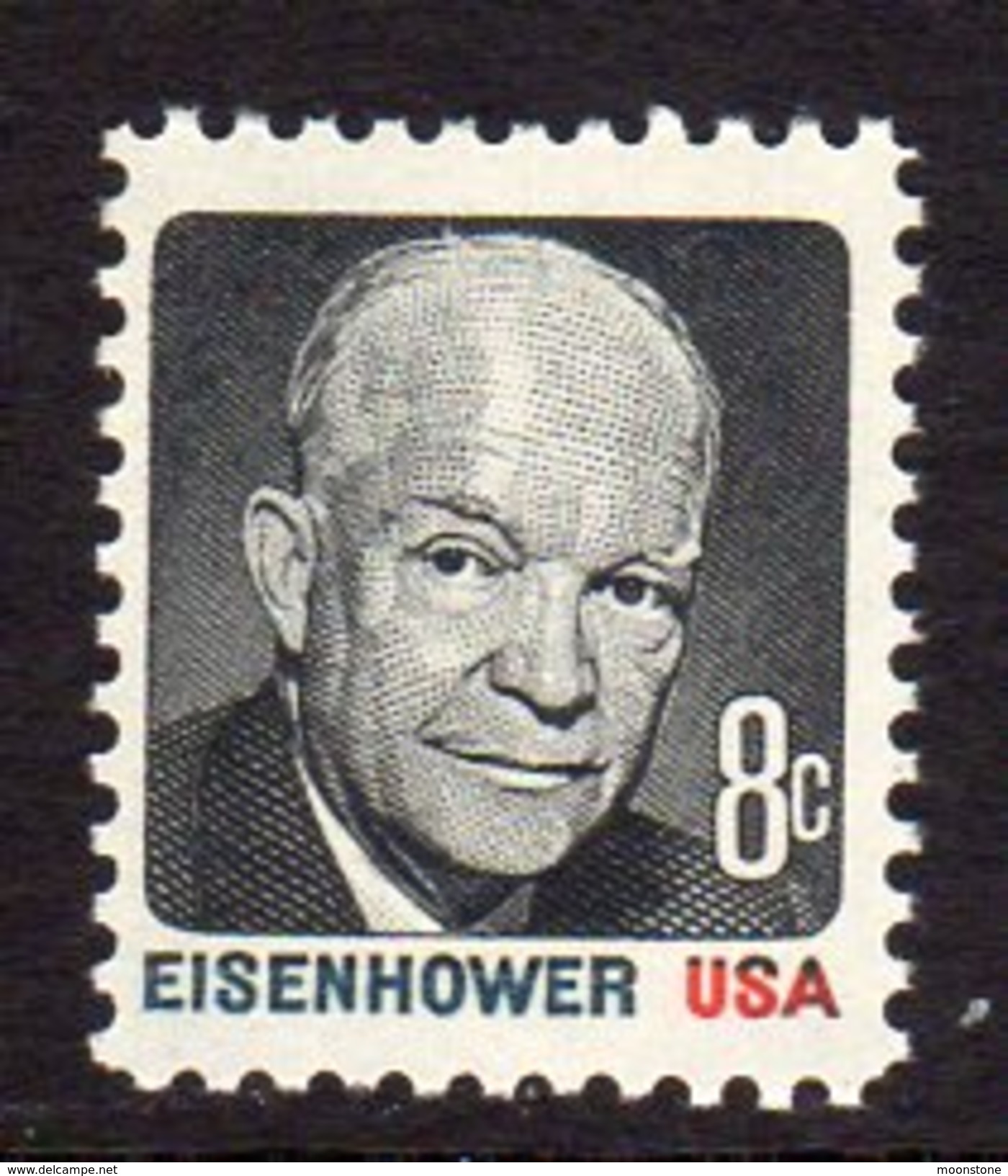 USA 1970-4 Prominent Americans 6c Dwight D Eisenhower, Perf. 11, MNH (SG 1390) - Unused Stamps