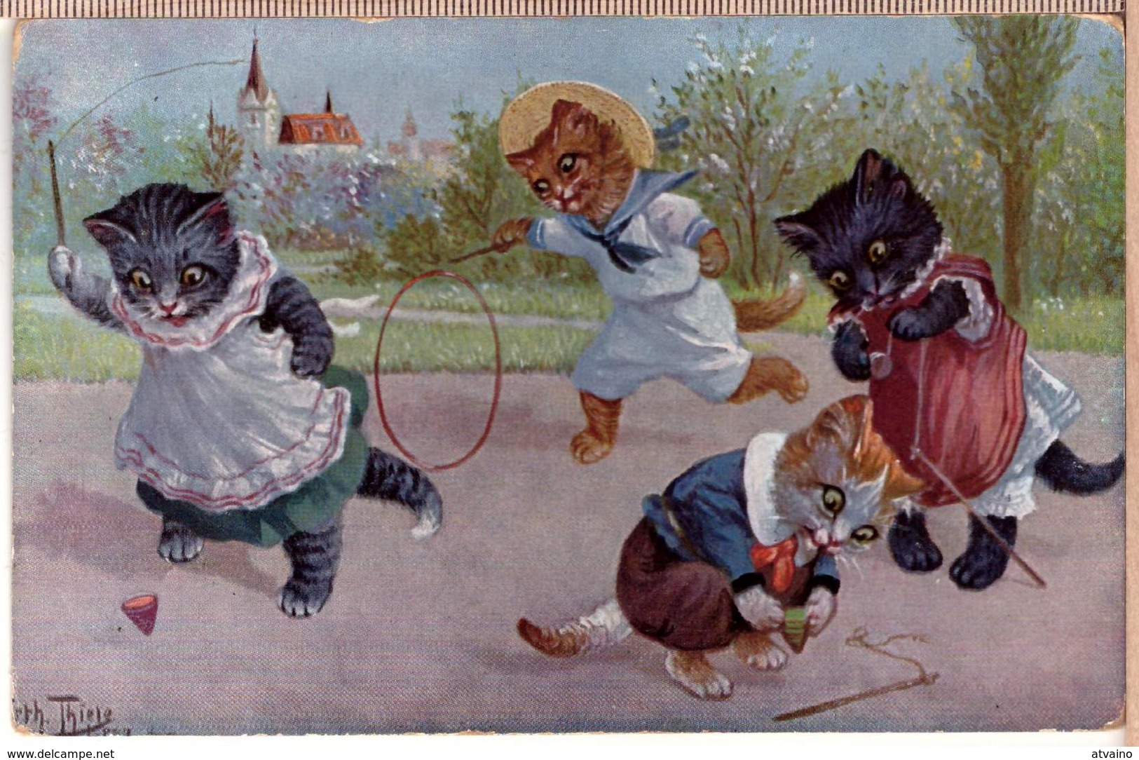 THIELE HUMAN CATS DRESSED CATS KATZEN T.S.N. SERIES 1988., 1930. - Thiele, Arthur