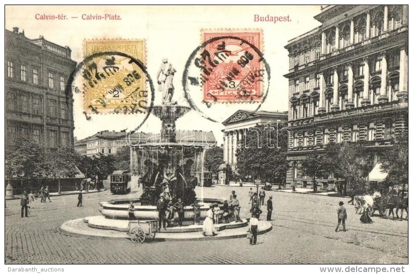 T2/T3 Budapest VIII. K&aacute;lvin T&eacute;r, Villamos, Sz&ouml;kÅ‘k&uacute;t, Divald K&aacute;roly 405a, TCV Card... - Non Classificati