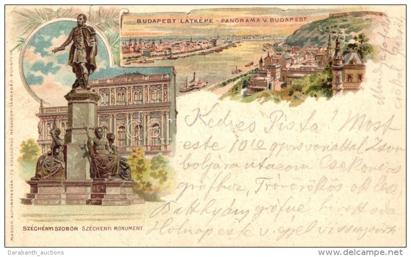 T2/T3 Budapest, L&aacute;tk&eacute;p, Sz&eacute;chenyi Szobor, Litho (EK) - Non Classificati