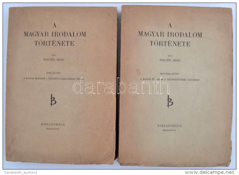 Pint&eacute;r JenÅ‘: A Magyar Irodalom T&ouml;rt&eacute;nete. Bp., 1942, Bibliotheca (Franklin Nyomda).... - Non Classificati