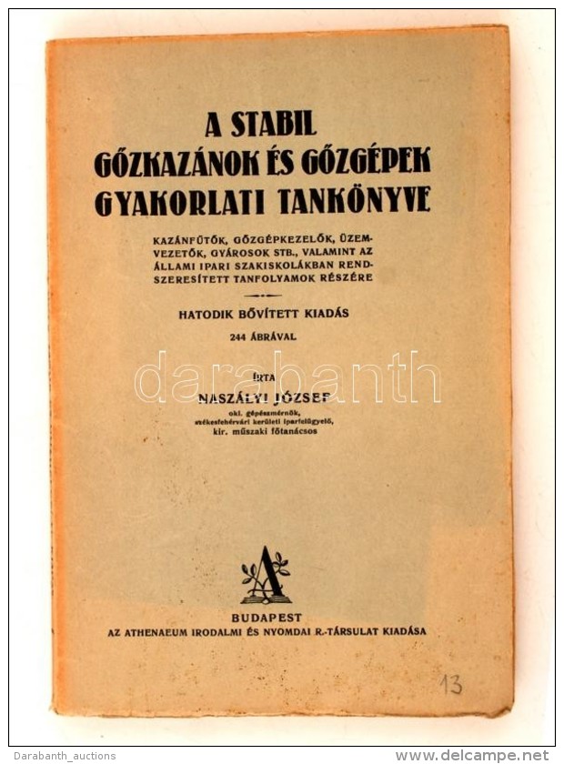 Nasz&aacute;lyi J&oacute;zsef: A Stabil GÅ‘zkaz&aacute;nok &eacute;s GÅ‘zg&eacute;pek Gyakorlati Tank&ouml;nyve.... - Non Classificati