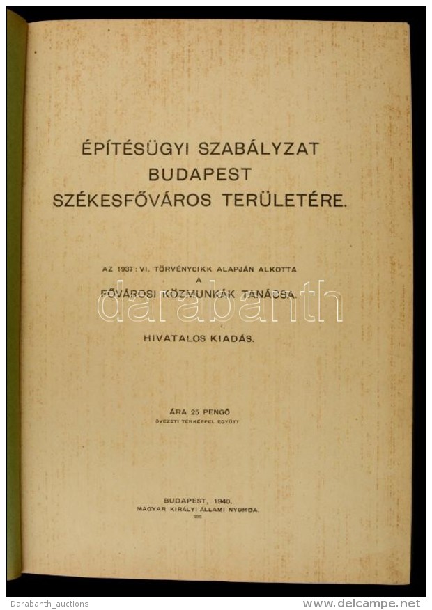 &Eacute;p&iacute;t&eacute;s&uuml;gyi Szab&aacute;lyzat Budapest Sz&eacute;kesfÅ‘v&aacute;ros... - Non Classificati