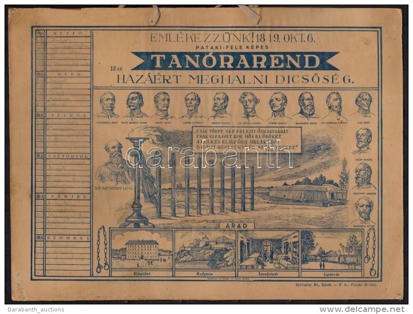 Cca 1900-1940 'Eml&eacute;kezz&uuml;nk! 1849. Okt&oacute;ber 6.' - A Pataki-f&eacute;le K&eacute;pes... - Non Classificati