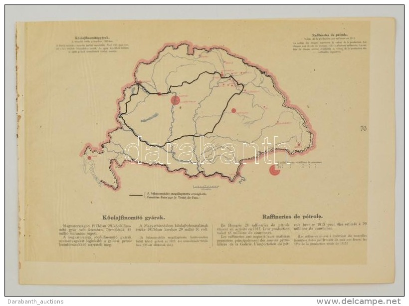 Cca 1920 KÅ‘olajfinom&iacute;t&oacute;gy&aacute;rak Magyarorsz&aacute;gon 1913-ban, A 'Magyarorsz&aacute;g... - Altri & Non Classificati