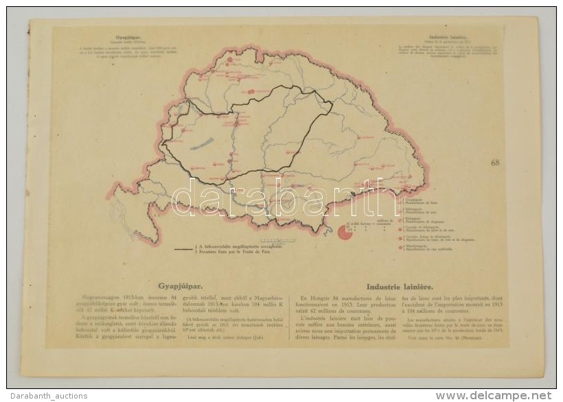 Cca 1920 Gyapj&uacute;ipar Magyarorsz&aacute;gon 1913-ban, A 'Magyarorsz&aacute;g Gazdas&aacute;gi... - Altri & Non Classificati