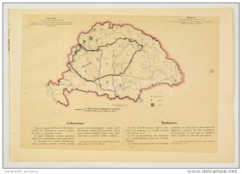 Cca 1920 Cukorr&eacute;pa Magyarorsz&aacute;gon 1913-ban, A 'Magyarorsz&aacute;g Gazdas&aacute;gi... - Altri & Non Classificati