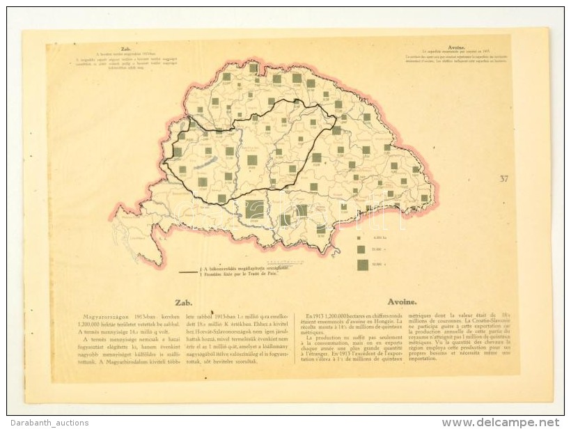 Cca 1920 Zabtermeszt&eacute;s Magyarorsz&aacute;gon Megy&eacute;nk&eacute;nt 1913-ban, A 'Magyarorsz&aacute;g... - Altri & Non Classificati