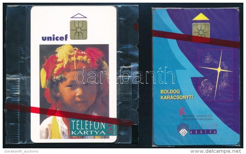1993 2 Db Bontatlan Telefonk&aacute;rtya: Unicef, Boldog Kar&aacute;csonyt! - Non Classificati