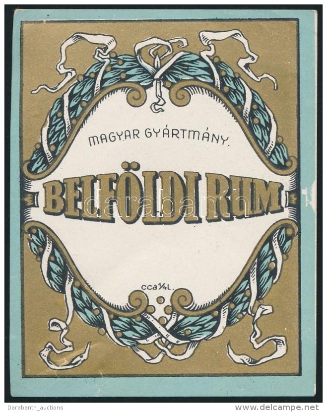 Cca 1920-1930 Belf&ouml;ldi Rum Italc&iacute;mke, 8,5x6,5 Cm - Pubblicitari