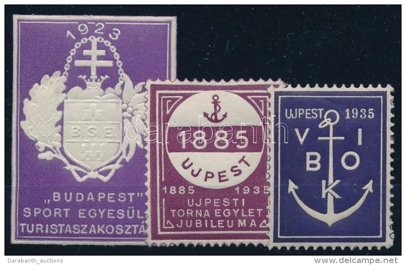 1923-1935 2 Db &Uacute;jpest Dombornyom&aacute;s&uacute; Lev&eacute;lz&aacute;r&oacute; + 1 Db Budapest Sport... - Non Classificati