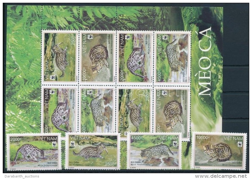 ** 2010 WWF: Hal&aacute;sz Macska Sor + Kis&iacute;v Mi 3553-3556 - Altri & Non Classificati