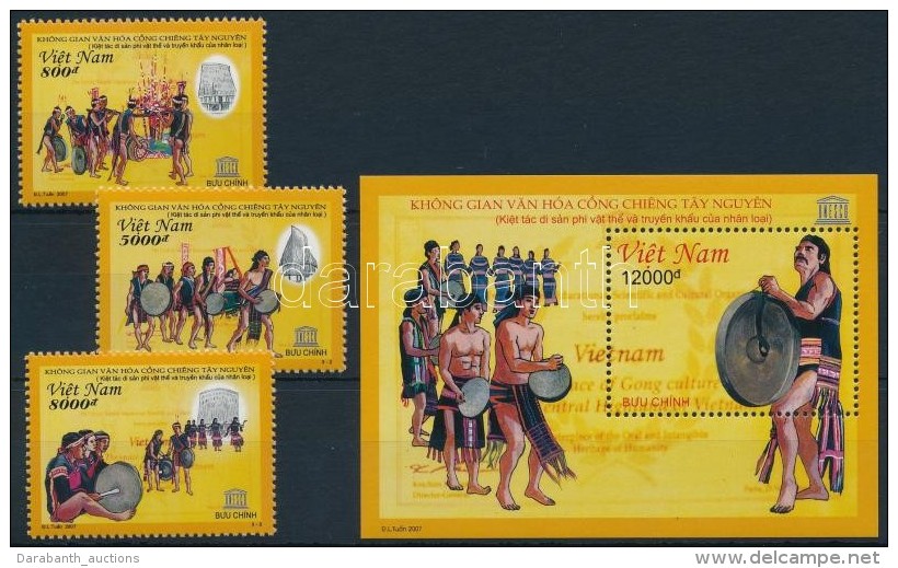 ** 2007 UNESCO Sor Mi 3474-3476 + Blokk Mi 150 - Altri & Non Classificati