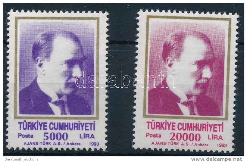 ** 1993 Forgalmi: Atat&uuml;rk Sor Mi 3000-3001 - Altri & Non Classificati