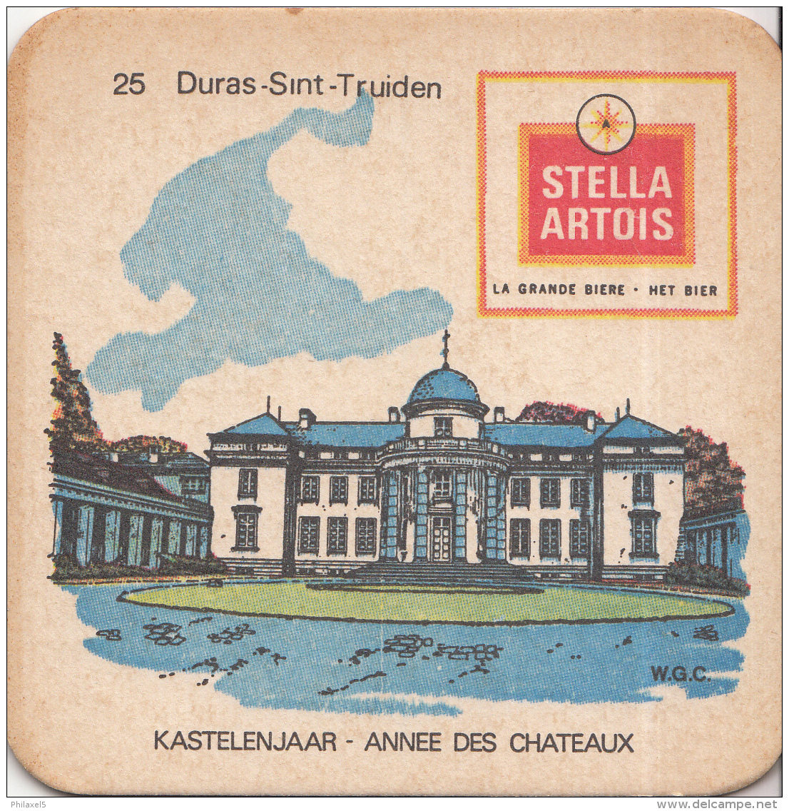 Stella Artois - Kastelenjaar - Duras-Sint-Truiden - Nummer 25 - Ongebruikt Exemplaar/kartonverkleuring - Bierviltjes