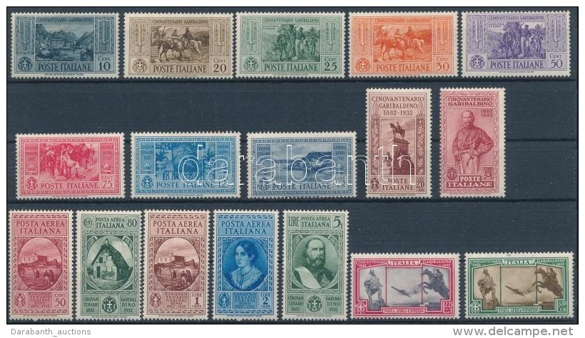 ** 1932 Garibaldi Sor Mi 391-407 (Mi EUR 250,-) (rozsda / Stain) - Altri & Non Classificati