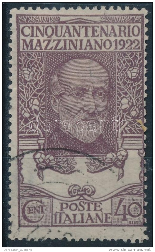 O 1922 Giuseppe Mazzini Hal&aacute;l&aacute;nak 50. &eacute;vfordul&oacute;ja Mi 158 - Altri & Non Classificati