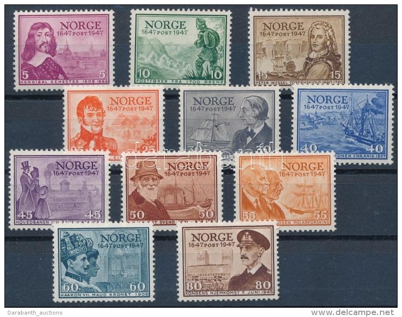 ** 1947 300 &eacute;ves A Norv&eacute;g Posta Sor Mi 323-333 (Mi EUR 34,-) - Altri & Non Classificati