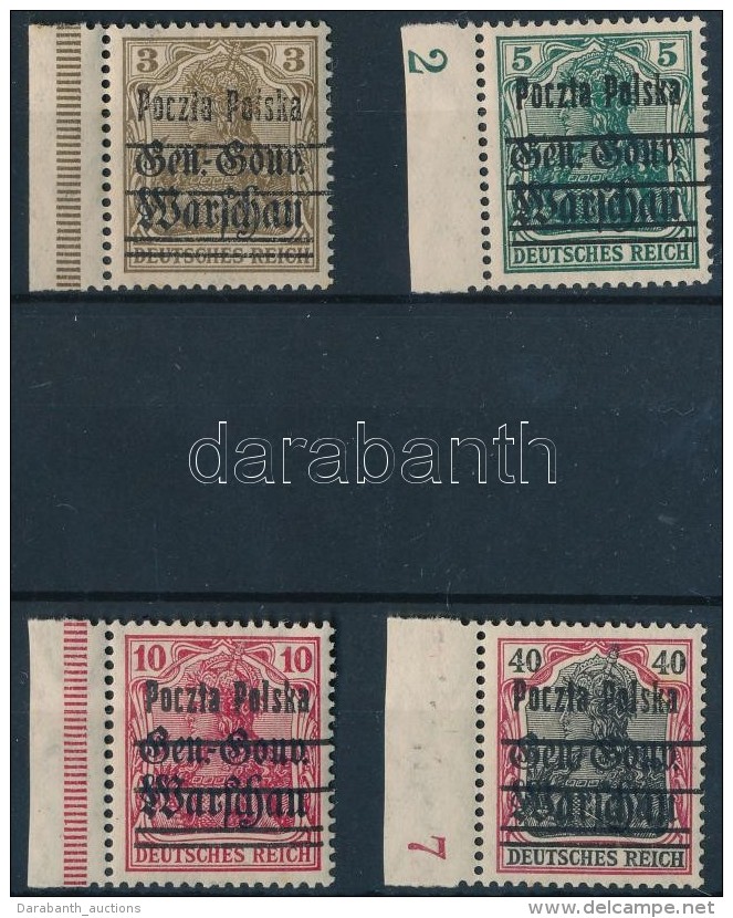 ** 1918 Forgalmi 4 &iacute;vsz&eacute;li &eacute;rt&eacute;k Mi 6 II-8 II, 12 II - Altri & Non Classificati