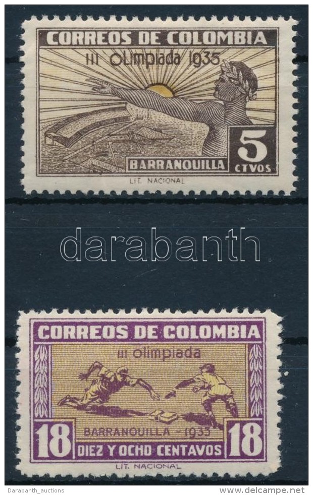 * 1935 Olimpia Sor K&eacute;t &eacute;rt&eacute;ke Mi 353 + Mi 359 - Altri & Non Classificati