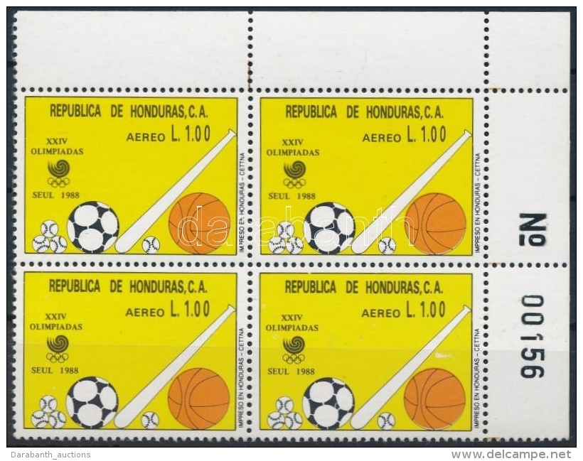 ** 1988 Baseball &iacute;vsarki N&eacute;gyest&ouml;mb Mi 1066 - Altri & Non Classificati