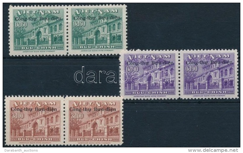 ** 1956 Saigon Fel&uuml;lnyomott Sor P&aacute;rokban Mi 123-125 - Altri & Non Classificati