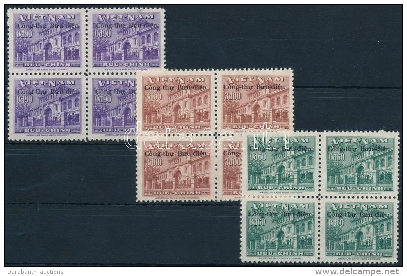 ** 1956 Saigon Fel&uuml;lnyomott Sor N&eacute;gyest&ouml;mb&ouml;kben Mi 123-125 - Altri & Non Classificati