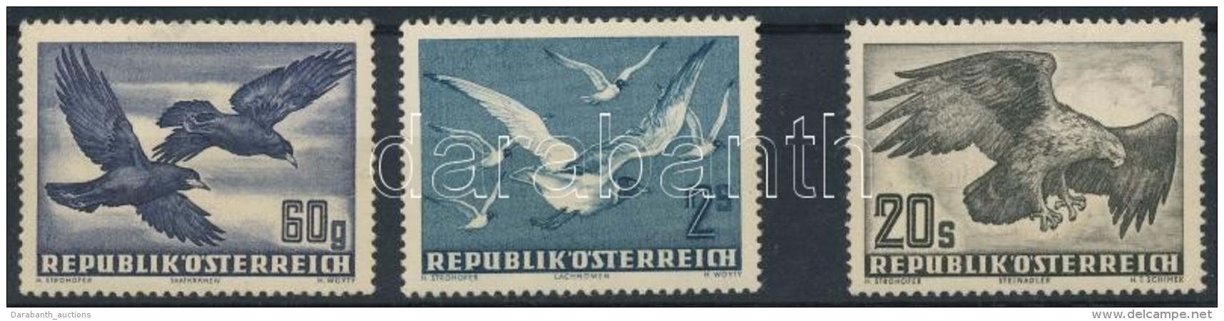 ** 1950/1952 Madarak (I.) + (II.) Mi 955-956 + 968 X (Mi EUR 33,-) - Altri & Non Classificati