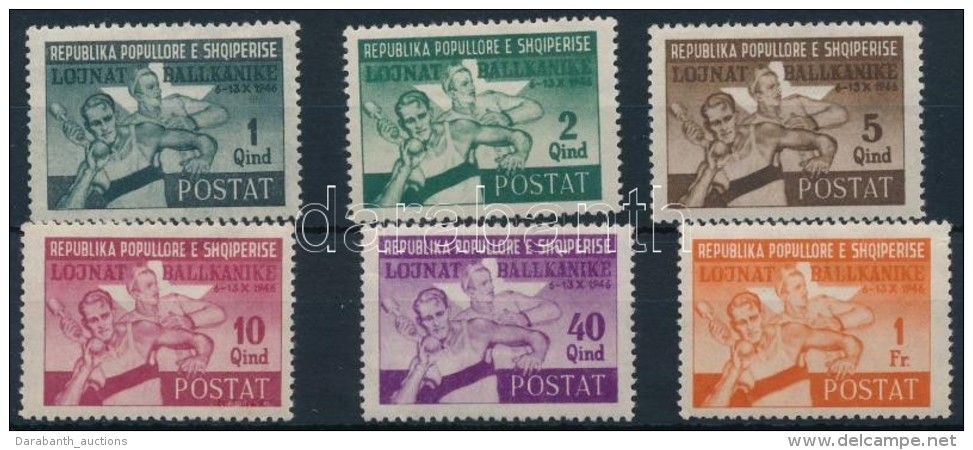 ** 1946 Balk&aacute;n J&aacute;t&eacute;kok Sor 6 &eacute;rt&eacute;ke Mi 408-414 (hi&aacute;nyzik/missing Mi... - Altri & Non Classificati