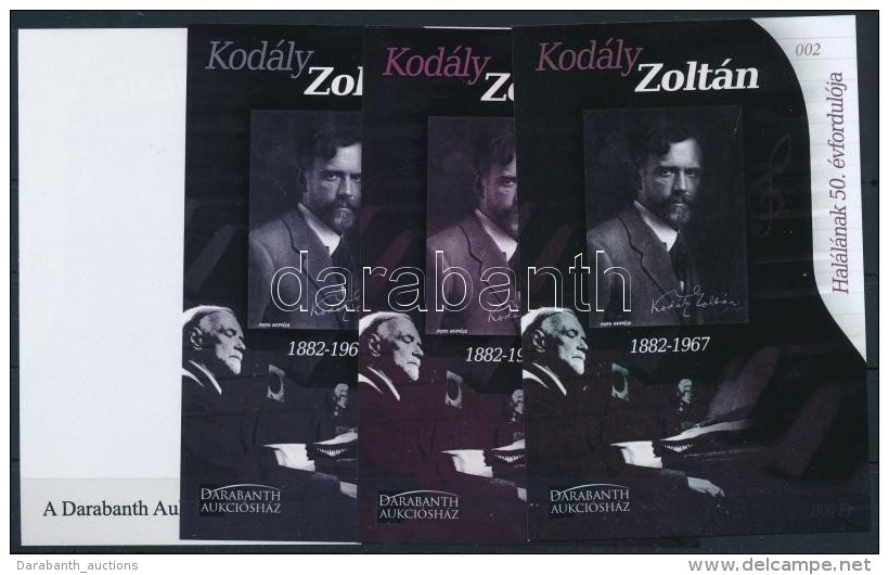 ** 2017 Kod&aacute;ly Zolt&aacute;n Hal&aacute;nak 50. &eacute;vfordul&oacute;ja 4 Db-os Eml&eacute;k&iacute;v... - Altri & Non Classificati