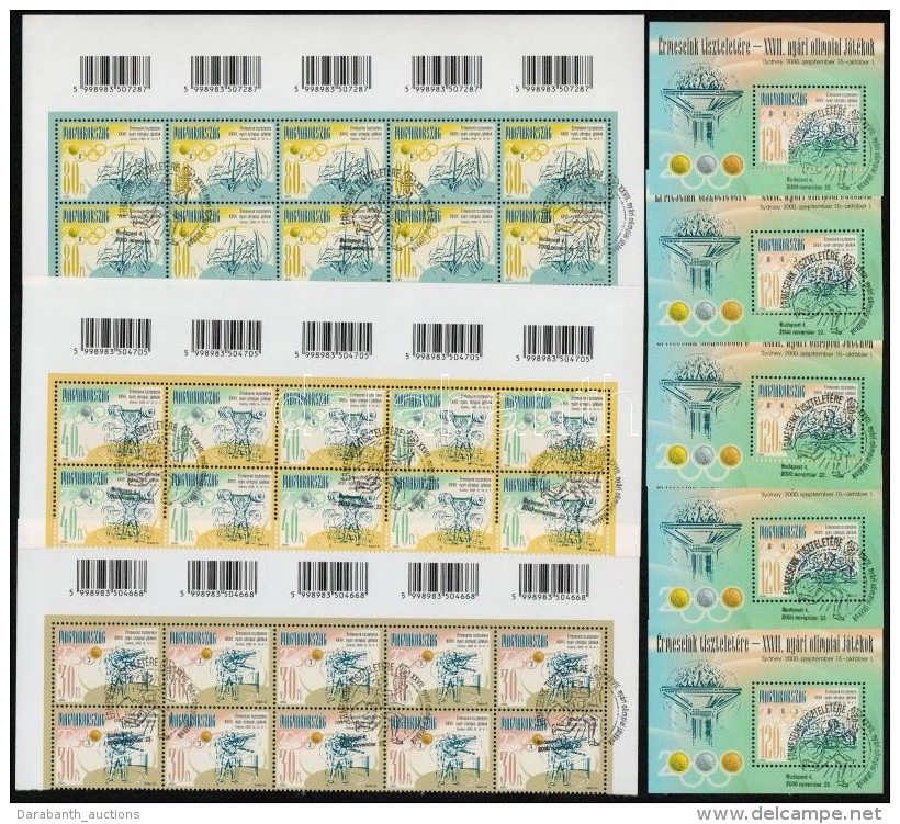 O 2000 Olimpia Sor Vonalk&oacute;dos 10-es T&ouml;mb&ouml;kben + 5 Db Blokk (7.500) (N&eacute;v&eacute;rt&eacute;k:... - Altri & Non Classificati