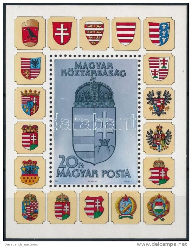 ** 1991 Hologramos C&iacute;mer Blokk Fekete Sorsz&aacute;mmal (40.000) / Mi. Block 218 With Black Number On The... - Altri & Non Classificati