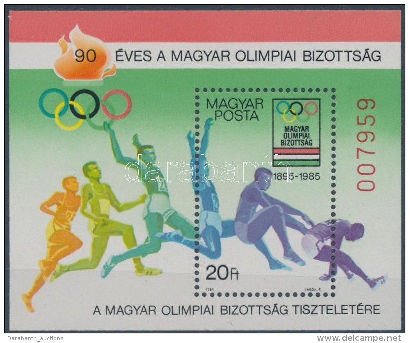 ** 1985 Magyar Olimpiai Bizotts&aacute;g Aj&aacute;nd&eacute;k Blokk (26.000) - Altri & Non Classificati
