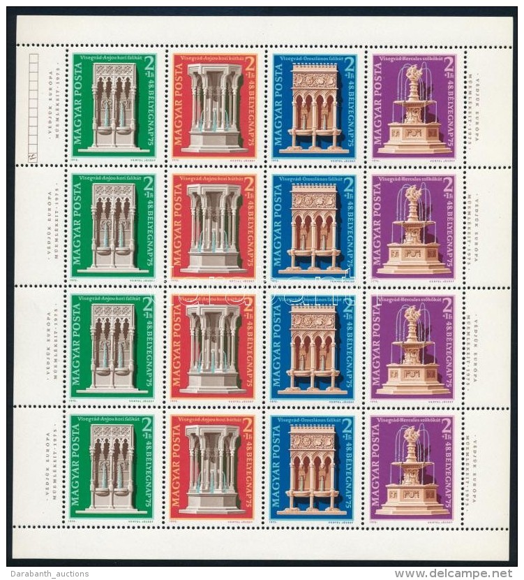 ** 1975 B&eacute;lyegnap (48.) - Visegr&aacute;di Eml&eacute;kmÅ±vek 5 Db Teljes &iacute;v - Altri & Non Classificati