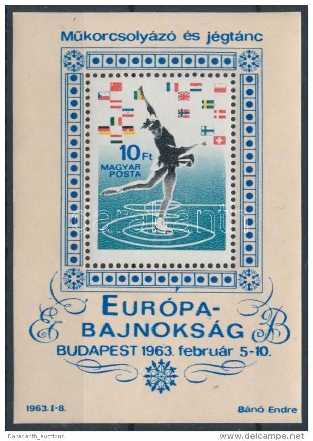 ** 1963 MÅ±korcsolya Blokk ,,ny&iacute;lhegy' Lemezhiba (4.000) - Altri & Non Classificati