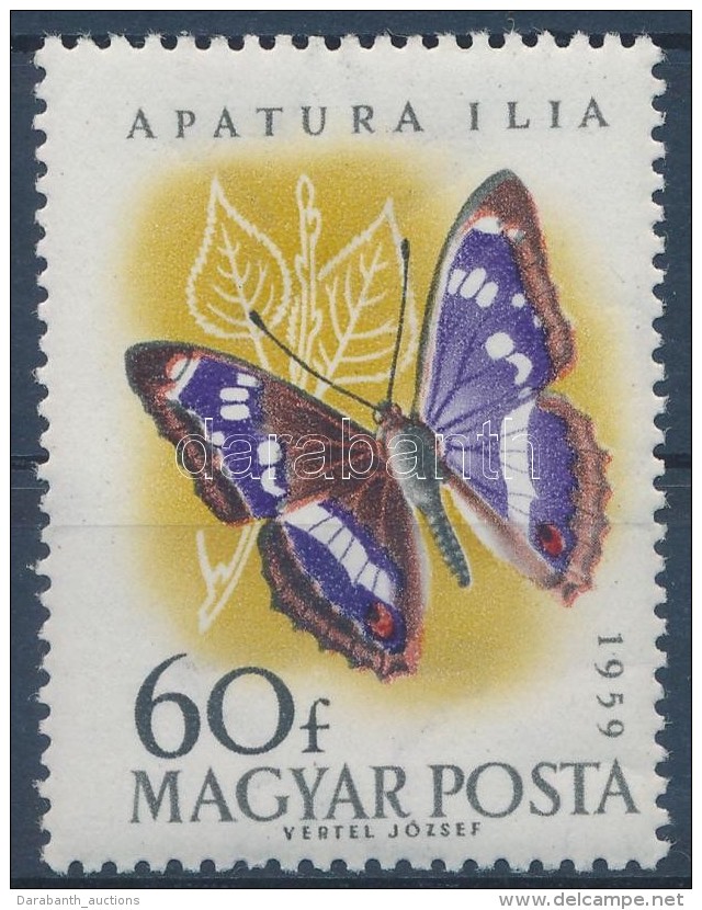 ** 1959 Lepke 60f, Lepkesz&aacute;rnyon KettÅ‘s Feh&eacute;r Cs&iacute;k (6.000) - Altri & Non Classificati