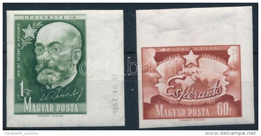 ** 1957 Eszperant&oacute; Mozgalom V&aacute;gott &iacute;vsz&eacute;li Sor (10.000) / Mi 1488-1489 Imperforate... - Altri & Non Classificati