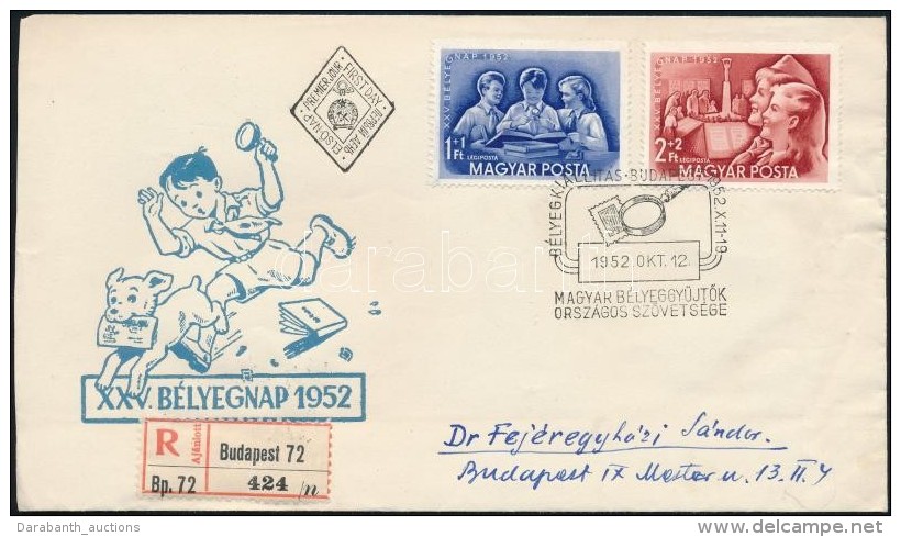 1952 B&eacute;lyegnap (25.) Sor Aj&aacute;nlott FDC-n - Altri & Non Classificati