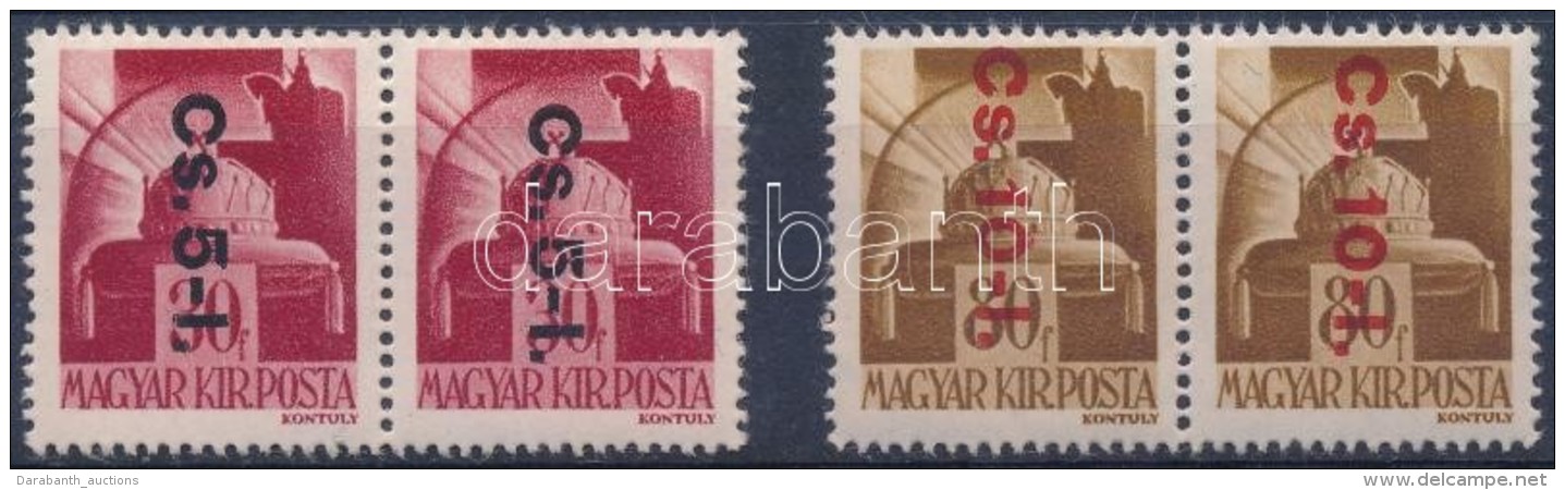 ** 1946 Visszavont Csomagb&eacute;lyegek P&aacute;rban Cs. 5-I/30f &eacute;s Cs. 10-I/80f - Altri & Non Classificati