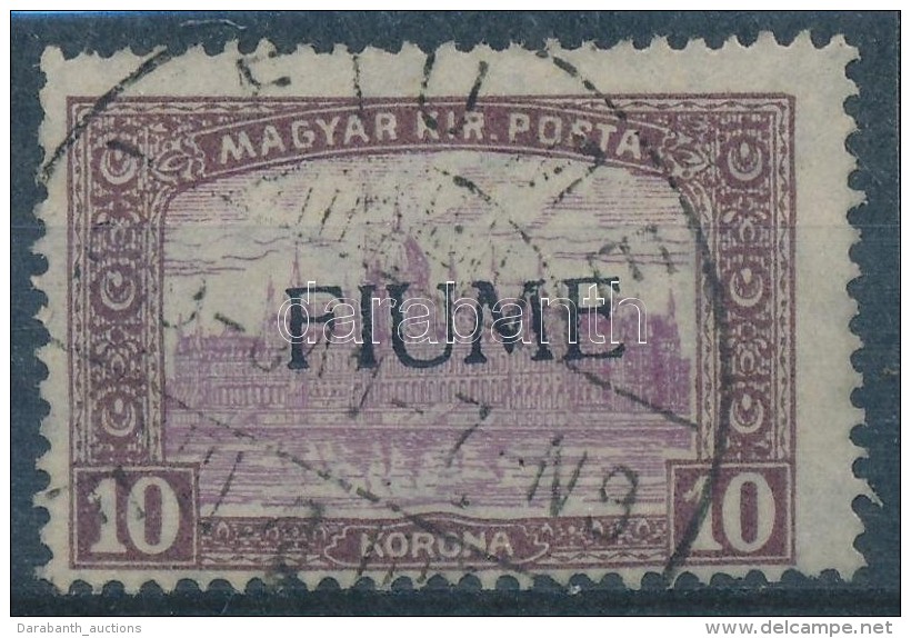 O Fiume 1918 Parlament 10K G&eacute;pi Fel&uuml;lnyom&aacute;ssal (450.000) / Mi 25 With Machine Overprint.... - Altri & Non Classificati