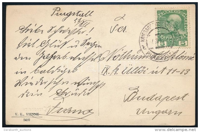 1917 K&eacute;peslap /  Postcard 'KRIEGSGEFANGENENLAGER PURGSTALL B' - Altri & Non Classificati