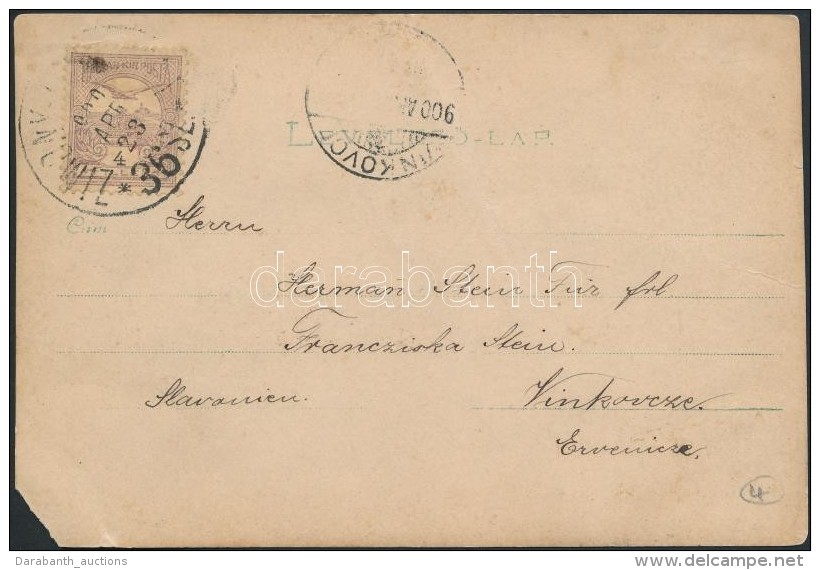 1900 K&eacute;peslap ZIMONY-(BUDAPEST) Vas&uacute;ti B&eacute;lyegz&eacute;ssel - Altri & Non Classificati