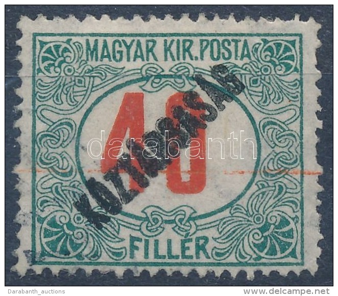 O 1918 K&ouml;zt&aacute;rsas&aacute;g Port&oacute; 40f Piros Fest&eacute;kcs&iacute;kkal - Altri & Non Classificati