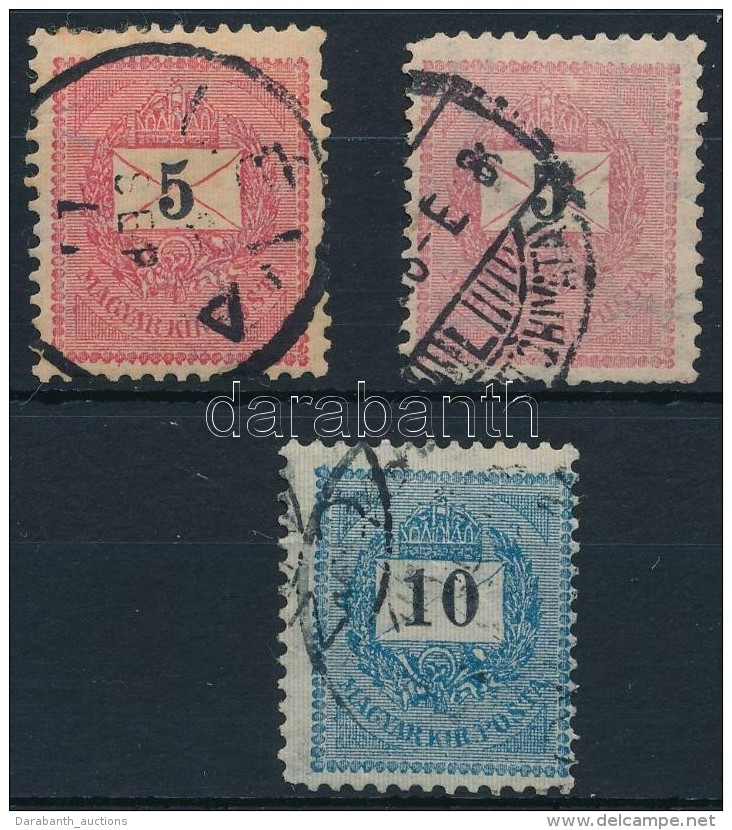 O 1899 2X5kr Sz&aacute;mv&iacute;zjellel + 10kr Csillaggal ( 1 B&eacute;lyeg Foghib&aacute;s ) - Altri & Non Classificati