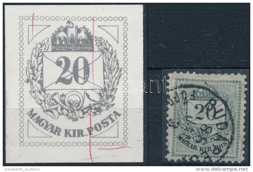 O 1881 Sz&iacute;nessz&aacute;m&uacute; 20kr V&eacute;gigfut&oacute; Karcokkal (ex Lov&aacute;sz) - Altri & Non Classificati