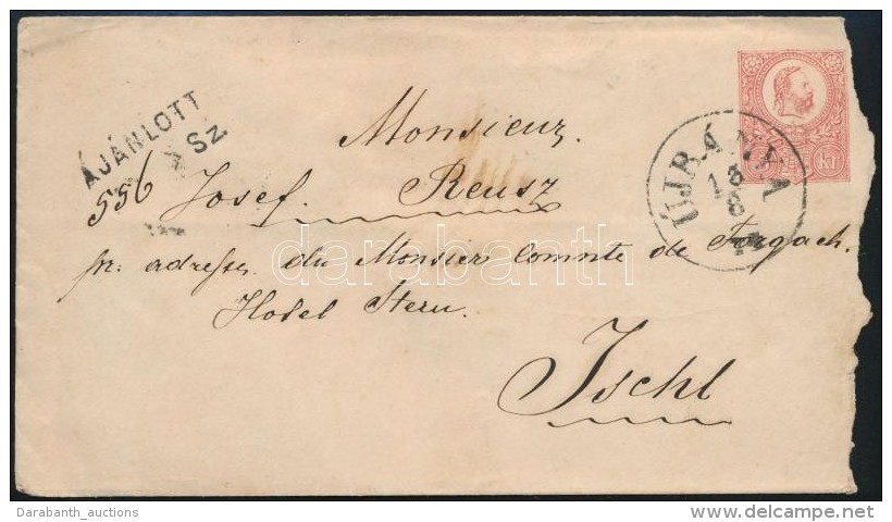 1874 2x R&eacute;znyomat 5kr 5kr D&iacute;jjegyes Bor&iacute;t&eacute;kon Aj&aacute;nlott Lev&eacute;lk&eacute;nt... - Altri & Non Classificati