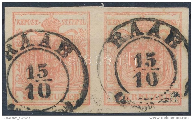 O 1850 3kr MP P&aacute;r ,,RAAB' - Altri & Non Classificati