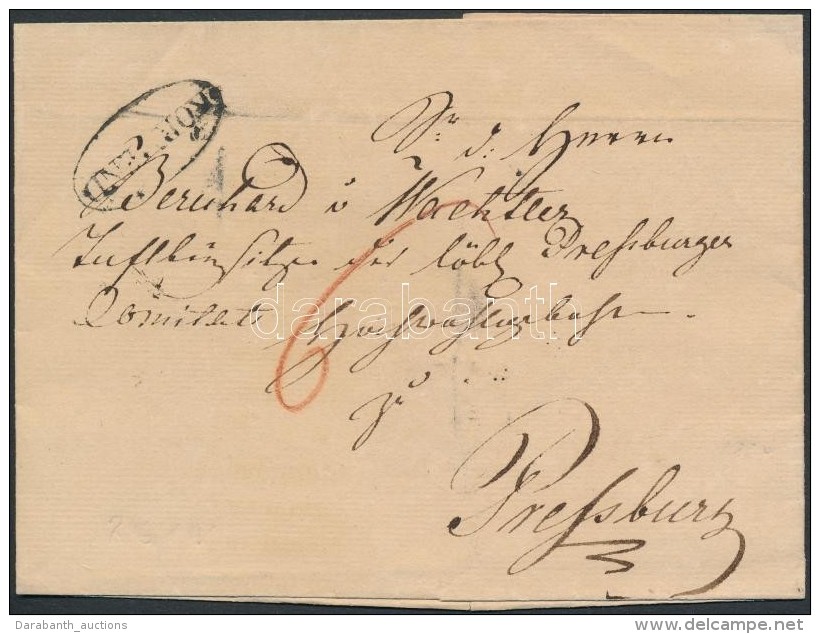 1832 Port&oacute;s Lev&eacute;l / Unpaid Cover 'KÅRMEND' - Other & Unclassified