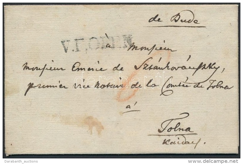 1830 Port&oacute;s Lev&eacute;l / Unpaid Cover 'V. F. OFEN.' - Altri & Non Classificati