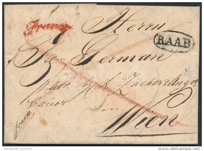 1828 Franco 'RAAB' + Piros / Red 'Franco'  - Wien - Altri & Non Classificati